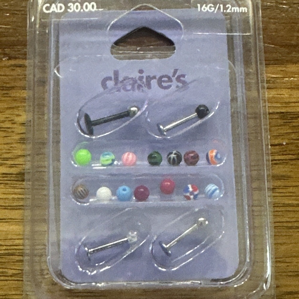 16g Stud Piercing Labret Lip Monroe Madonna Medusa Ashley Cheek Tragus Claire's